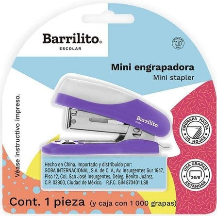 Engrapadora Mini c/Grapas1000 Escolar STD Barrilito® 6115A Pieza 7501214973041