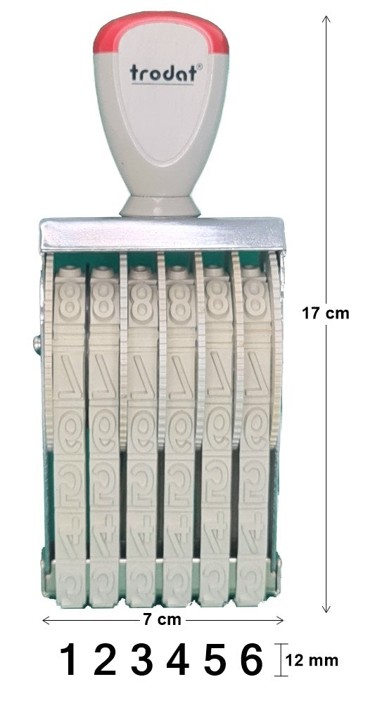 Sello Numerador 6 Bandas 12mm Trodat® 15126 [Pieza] 92399549956