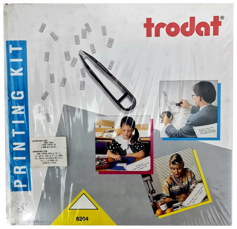 Imprentillas 6204 c/4 placas y cojin 6mm Mayusculas minusculas Trodat® 67971 [Pieza] 92399679714