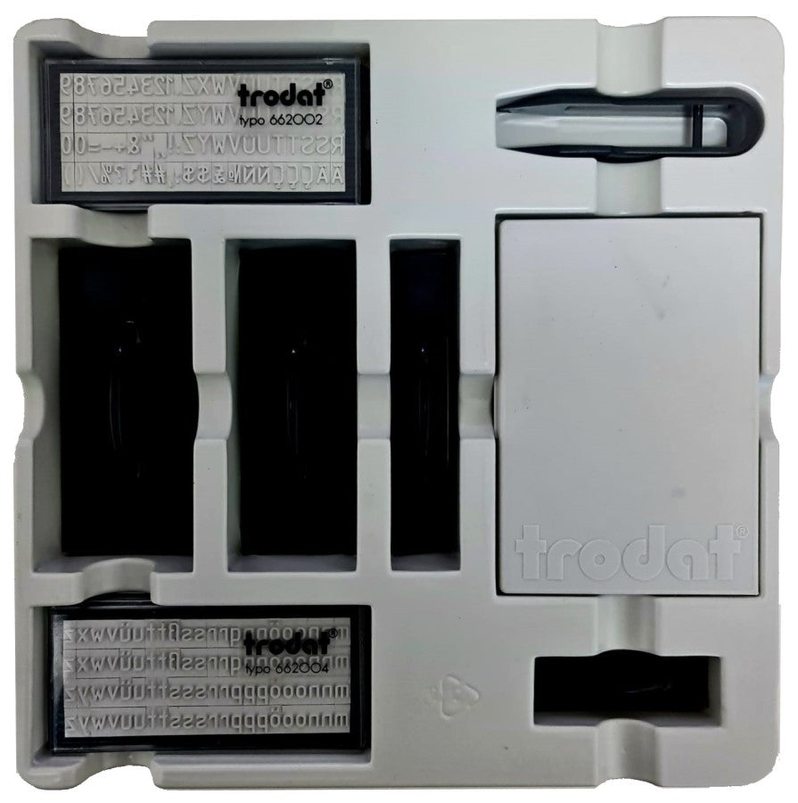Imprentillas 6204 c/4 placas y cojin 6mm Mayusculas minusculas Trodat® 67971 [Pieza] 92399679714 2