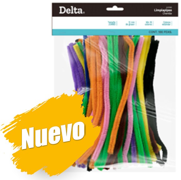 Limipiapilas Grueso c/100 Colores 1.2×32cm Delta® LG100D [Pieza] 7501214901716