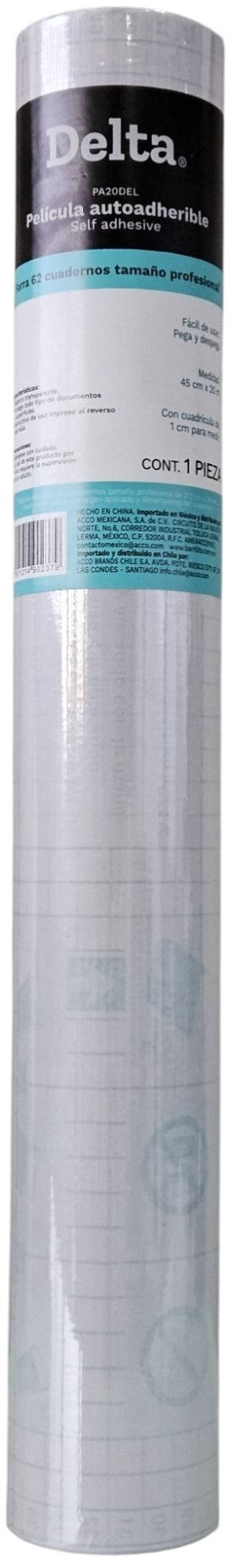Papel Adhesivo Contac Transparente .45×20m Delta® PA20DEL [Rollo] 7501214902379 Imagen principal del producto