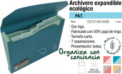 Archifuelle Plástico Expandible 7 Espacios Colores Carta Barrilito® PA7. [Pieza] 7501214914495
