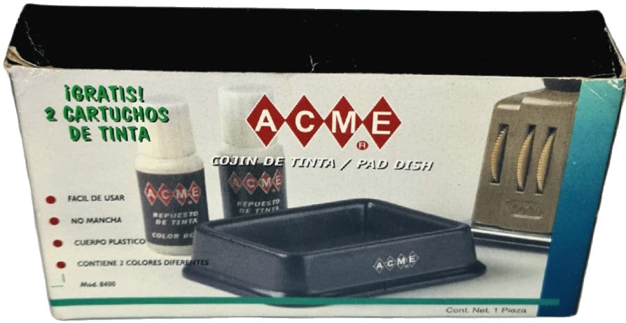 Cojín p/Sellos Plástico p/sello 840 Azul-Rojo 56×41mm Acme® 8400 [Pieza] 7501214900009 2