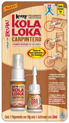 Adhesivo Instantáneo Carpintero+Activador 20ml 10g KolaLoca® [Pieza] 7501102625298
