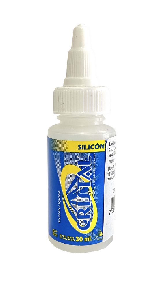 Adhesivo Cristal® Silicon Liquido Transparente 30ml Roel® P61-CSILI-0030 Pieza 7501858981273 01