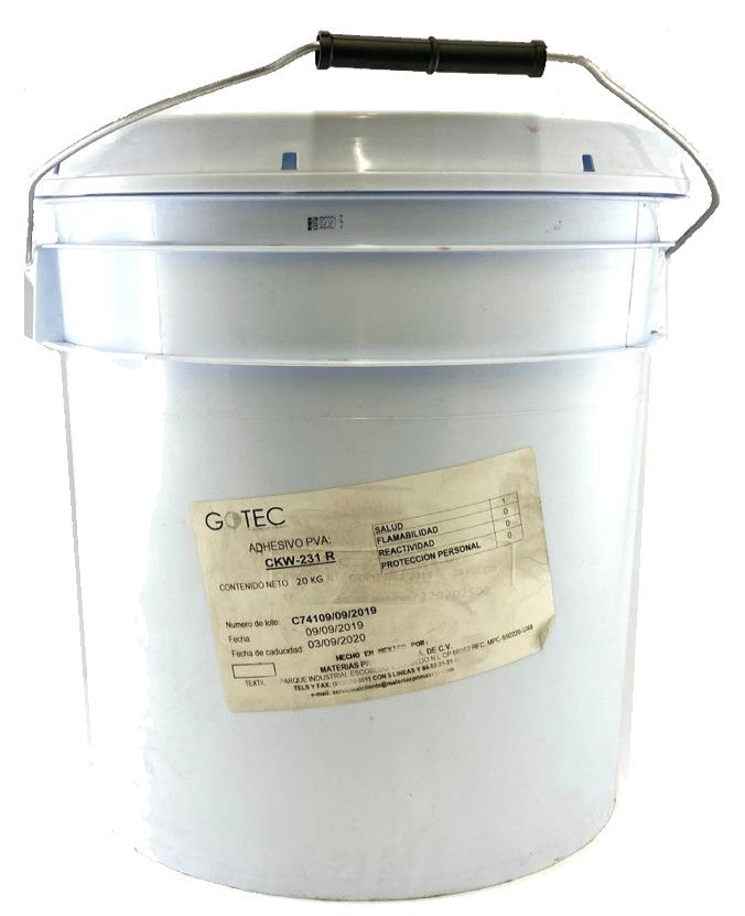 Adhesivo p/Encuadernar CKW-231-R Rojo 20kg GOTEC® Cubeta 01