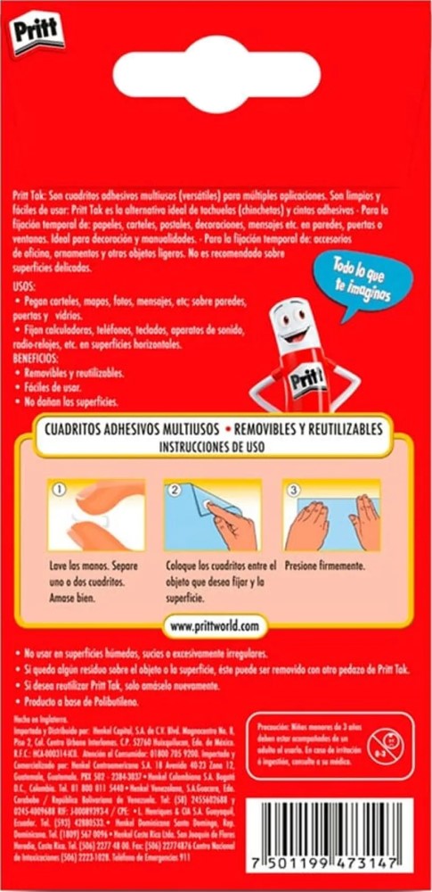 Adhesivo tipo Plastilina Pritt Tak Pt-36 35g Pritt® 495653 [Pieza] 7501199473147 2