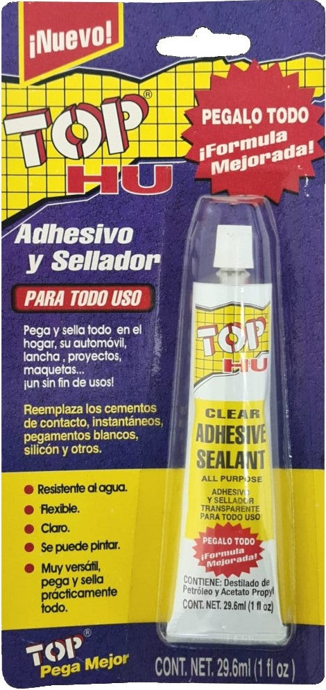 Adhesivo Sellador HU Transparente 29.6ml Top® [Pieza] 7501310011203