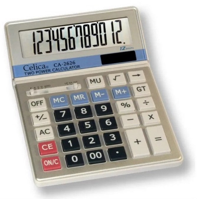 Calculadora Básica Bater. Celica Comp y Cor 12 Dígitos Celica® CA-2626CC [Pieza] 7501953300467
