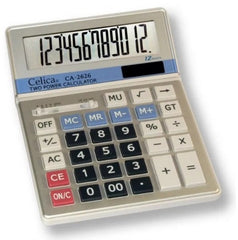 Calculadora Básica Bater. Celica Comp y Cor 12 Dígitos Celica® CA-2626CC [Pieza] 7501953300467