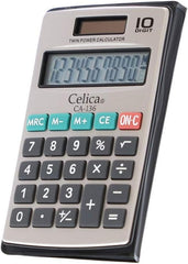 Calculadora Básica Bater. DC/Solar c/Cartera 10 Dígitos 7×11½cm Celica® CA-136 [Pieza] 7501953300528 3