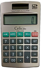Calculadora Básica Bater. DC/Solar 12 Dígitos Celica® CA-236 [Pieza] 7501953300535