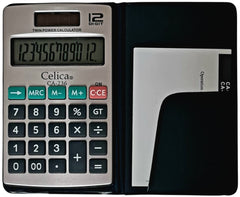 Calculadora Básica Bater. DC/Solar c/Cartera 12 Dígitos 7×11½cm Celica® CA-236 [Pieza] 7501953300535 2