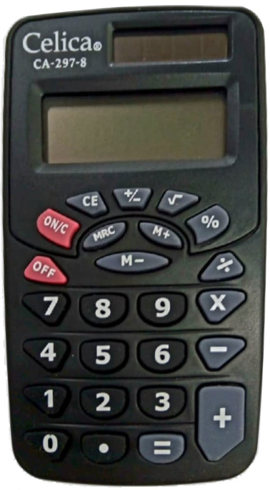 Calculadora Básica Bater. 8 Dígitos Celica® CA-297-8 [Pieza] 7501953301730
