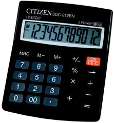 Calculadora Semi-Escritor 12 Dígitos 10½×13cm Citizen® SDC-812-BN [Pieza] 4562195133322
