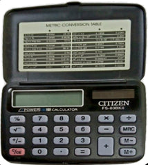 Calculadora Básica Bater. DC/Solar 8 Dígitos Citizen® FS-60BK [Pieza] 4966006683530