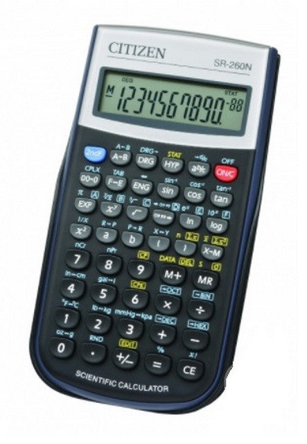 Calculadora Científica 10+2 Dígitos Citizen® SR-260-N Pieza 4966006702248