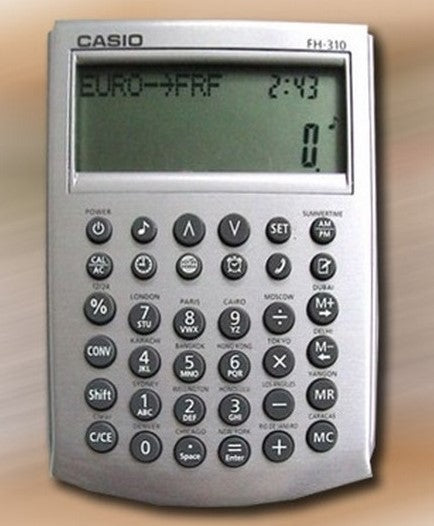 Calculadora Básica Bater. Hora Mundial 12 Dígitos Proesa® FH-310 [Pieza] 4971850161400