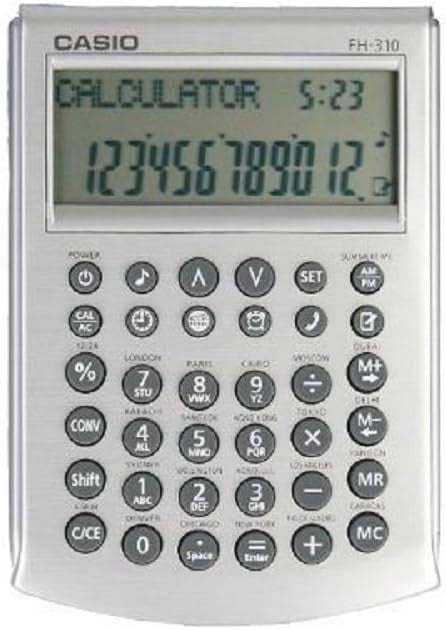 Calculadora Básica Bater. Hora Mundial 12 Dígitos Proesa® FH-310 [Pieza] 4971850161400