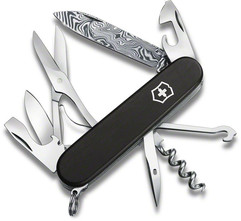 Navaja Limited Edition Climer Damascus 91mm Madera Negra 2011 Victorinox® 1.3713.1J11 [Pieza] 7611160032546 2