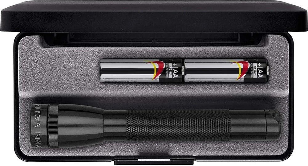 Linterna Incandescente Mini c/Estuche 14.6cm 2 AA Negro Mag-lite® 500394 M2A01L Pieza 7640167473984