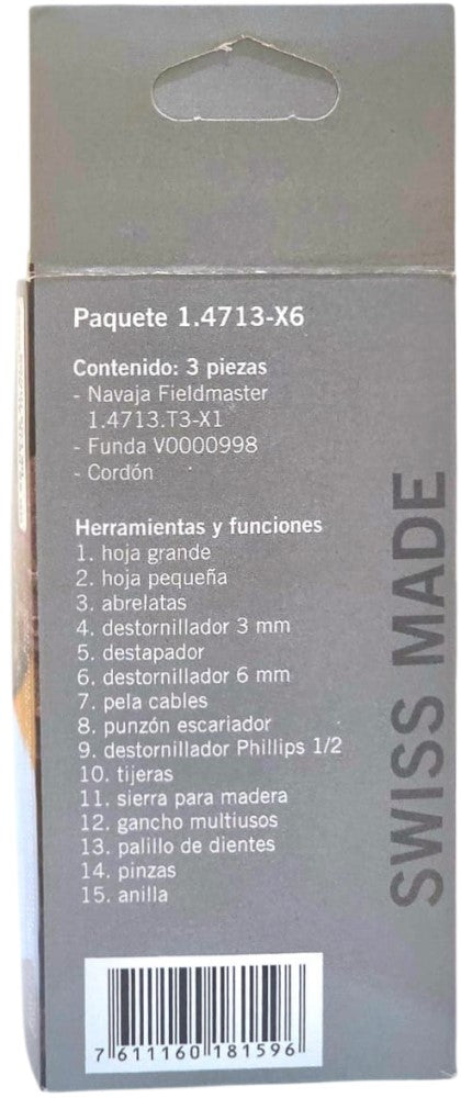 Navaja Limited Edition Fieldmaster c/funda 91mm Humo Transparen 2020 Victorinox® 1.4713-X6 [Pieza] 7611160181596 7