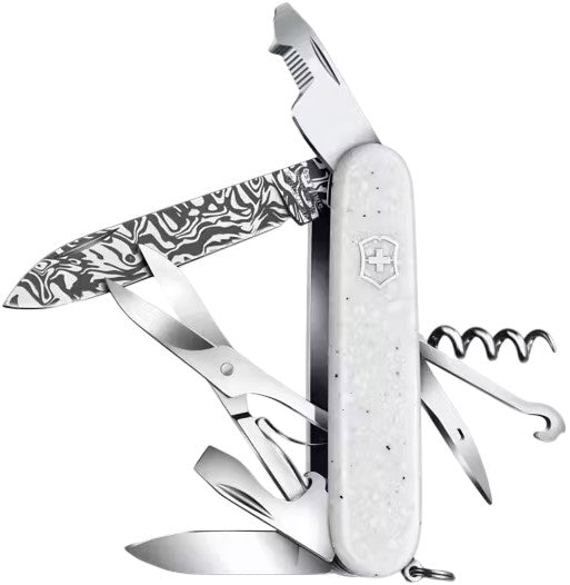 Navaja Limited Edition Companion Damascus 91mm Corian® Blanco 2025 Victorinox® 1.3901.J25 [Pieza] 7611160271969 3