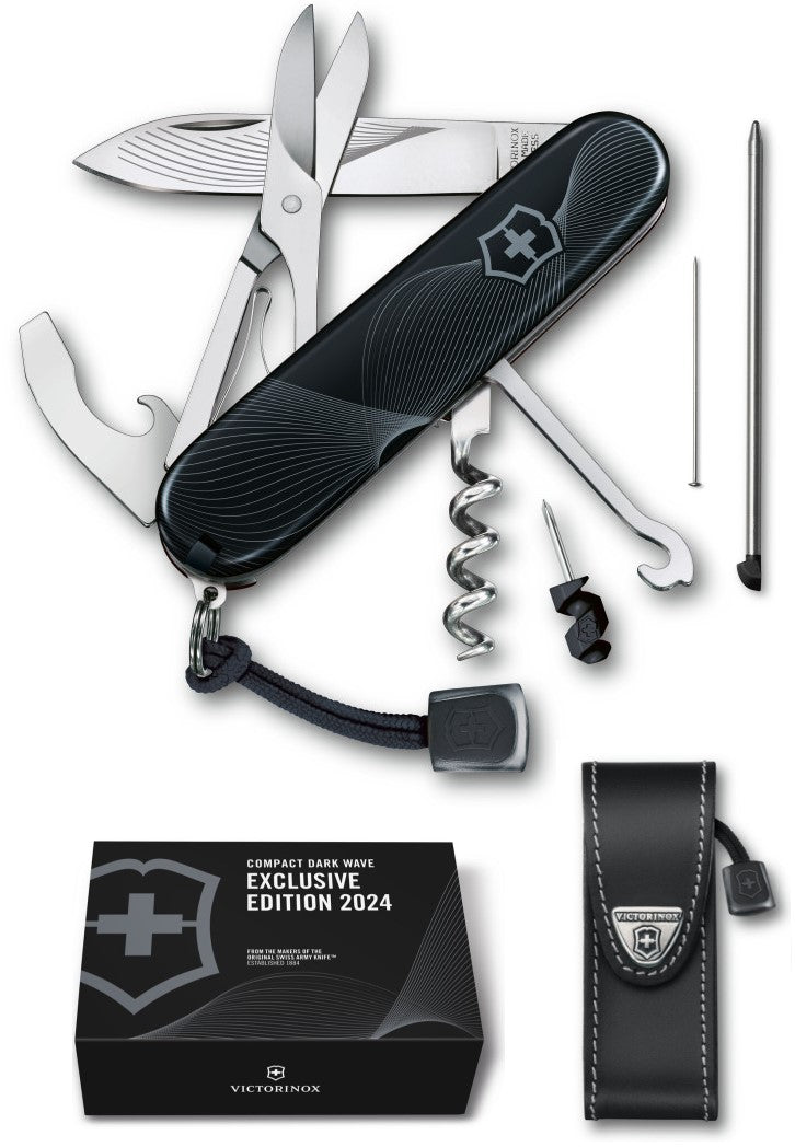 Navaja Limited Edition Compact Dark Wave 91mm Negro 2024 Victorinox® 1.3405.3-X1 [Pieza] 7611160273666 2