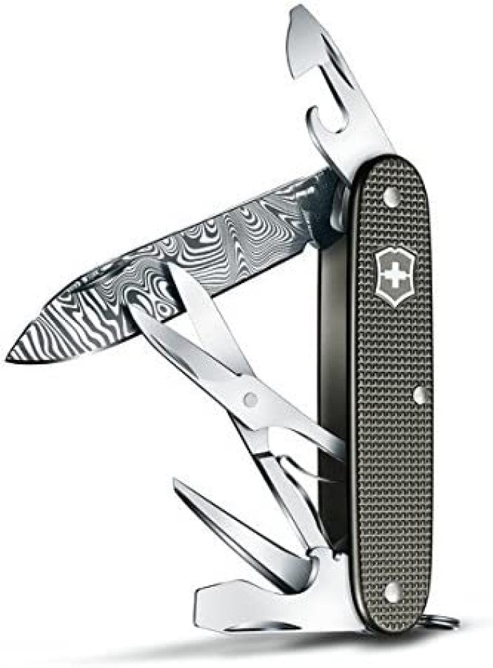 Navaja Limited Edition Pioneer Alox Damascus 93mm Plata 2016 Victorinox® 0.8231.J16 [Pieza] 7611160053954