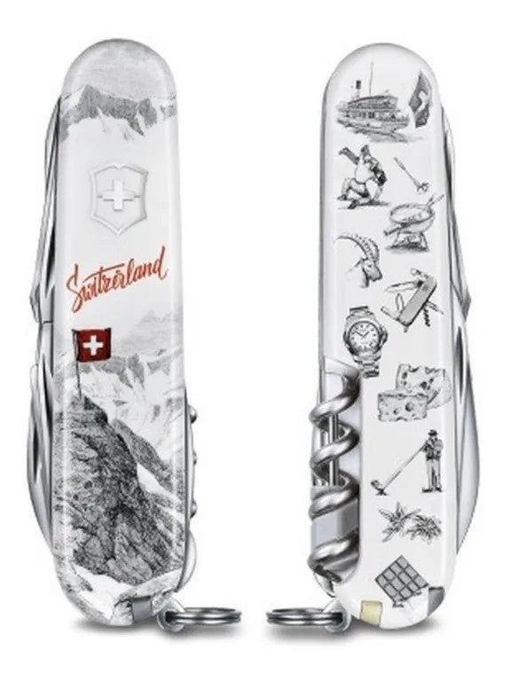 Navaja Limited Edition Explorer Swiss Spirit 91mm Blanco ilustrad 2020 Victorinox® 1.6705.7L20 [Pieza] 7611160141910