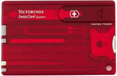 Herramienta Swiss Card Quattro 12 Usos Rubí Translúcid Victorinox® 0.7200.T [Pieza] 7611160010582