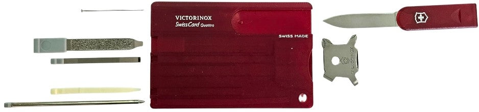 Herramienta Swiss Card Quattro 12 Usos Rubí Translúcid Victorinox® 0.7200.T [Pieza] 7611160010582 2