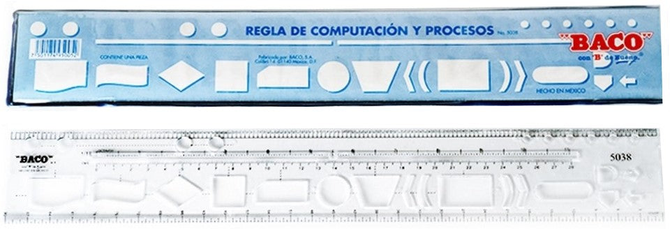 Regla Computación R5038 Est.Vinilo Baco® RG001 Estuche 7501174950052