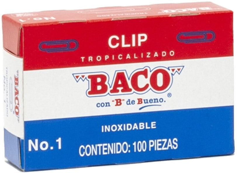 Clips Tropicalizado c/100 #1 32mm Baco® CL003 Caja 7501174912005 01
