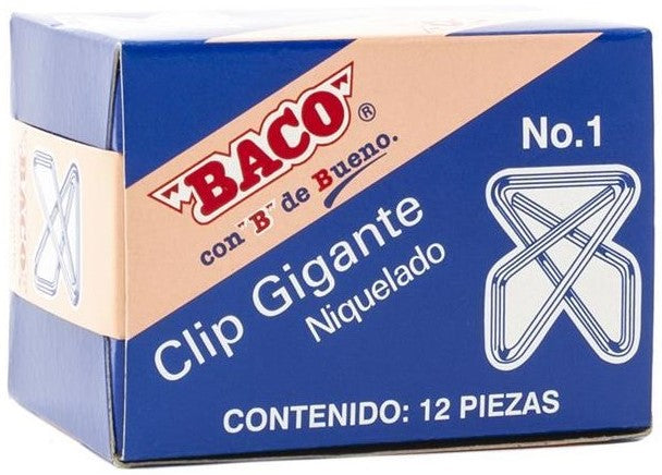 Clips Mariposa Tropicalizado c/12 #1 58×46mm Baco® CL017 Caja 7501174912296 01