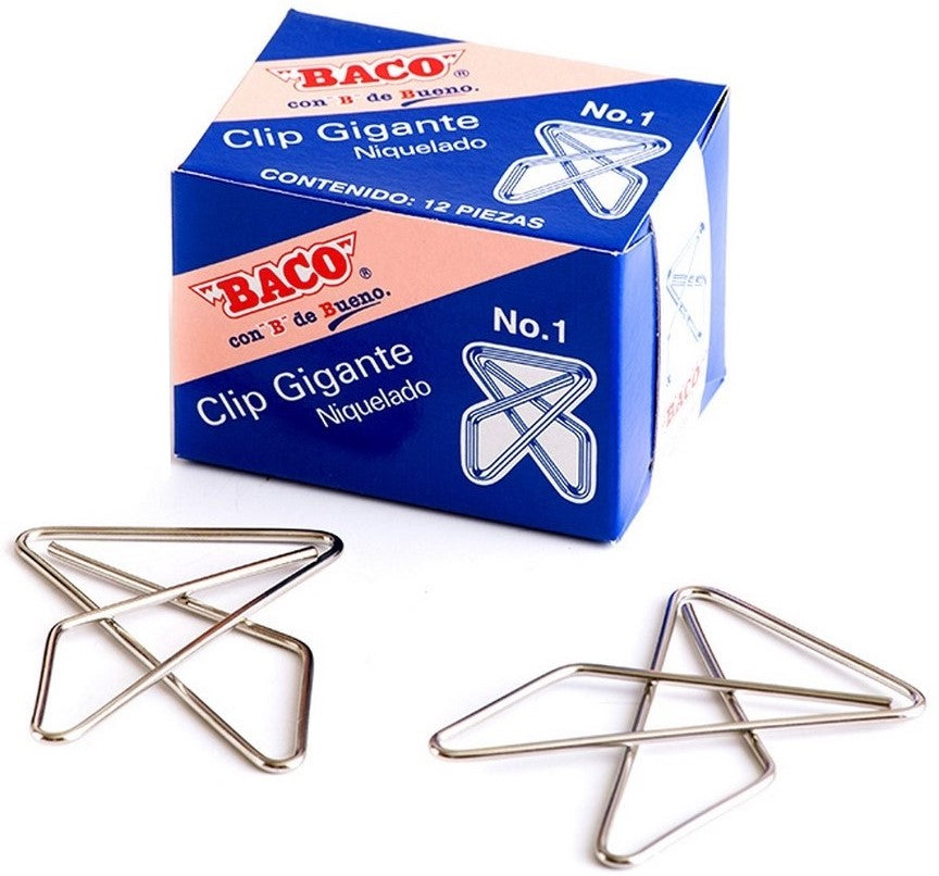 Clips Mariposa Tropicalizado c/12 #1 58×46mm Baco® CL017 Caja 7501174912296 02