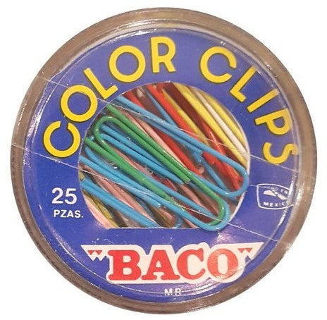 Clips Color Clip Plastificado c/25 #1 Baco® CL021 Pieza 7501174912104 01