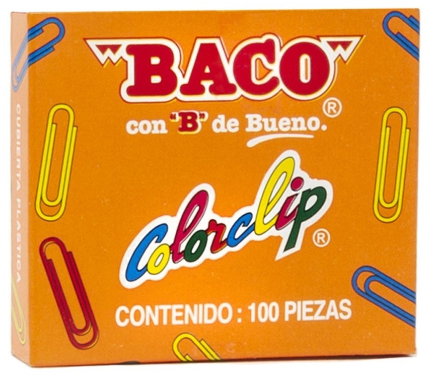 Clips Color Clip Plastificado c/100 #1 Baco® CL022 Caja 7501174912111 01