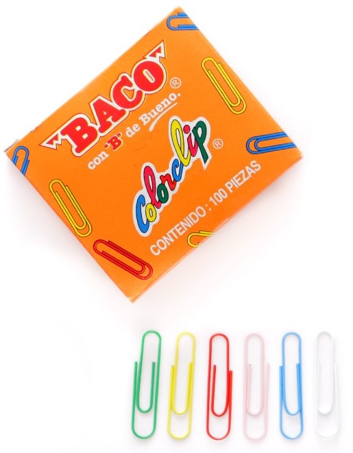 Clips Color Clip Plastificado c/100 #1 Baco® CL022 Caja 7501174912111 02