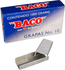 Grapa Nº10 Corona: 9.37 mm Pata 4.76mm c/1000 Baco® G-10 [Caja] 7501174911008