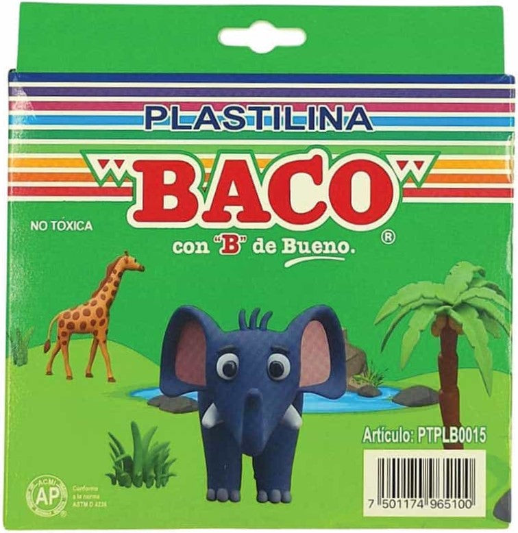 Plastilina Barra Barritas Colores Caja c/12 Baco® PTPLB0015 Caja 7501174965100 02