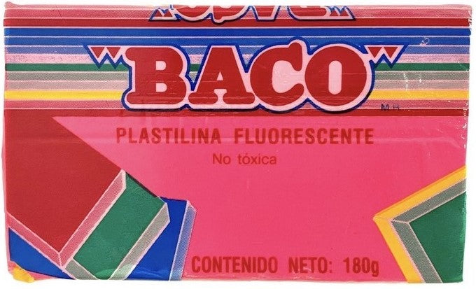 Plastilina Marqueta 67 180g Rosa Neón Baco® PL019 Pieza 7501174965438 01
