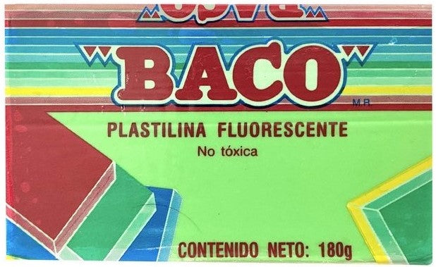 Plastilina Marqueta 66 180g Verde Neón Baco® PL018 Pieza 7501174965421 01