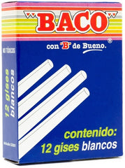 Gis Moldeado G-12 Blanco c/12 Baco® GS001 Caja 7501174972009 01