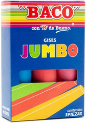 Gis Jumbo Jumbo Colores c/3 Baco® GS009 Pieza 7501174972252 01