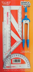 Juego de Geometría E-5010 Compás 106 Cartón Transparente Chico Baco® EQ025 [Pieza] 7501174955101