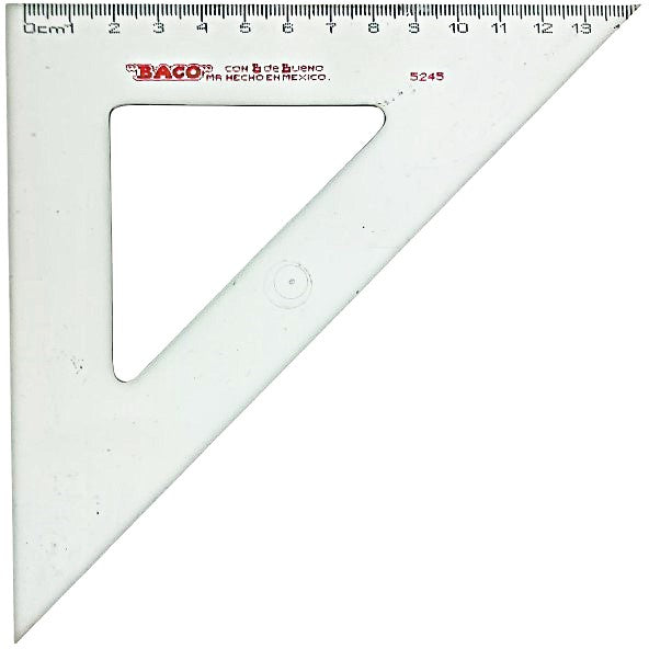 Escuadra Económica 1 Pieza 45° 5245 Graduada 15×15cm Baco® ES004 Pieza 7501174950083 01