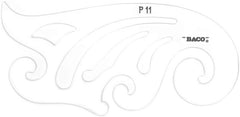 Pistola de Curvas Francesa P-11 Transparente 17×7.6cm Baco® TR007 [Pieza] 7501174950175