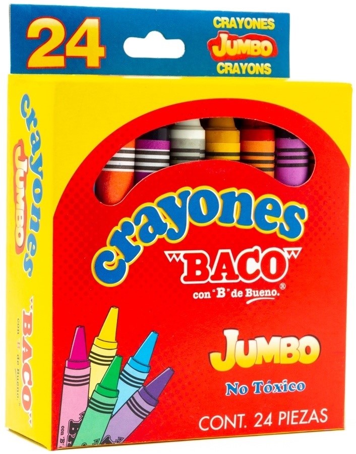 Crayón Jumbo Colores Est.c/24 Baco® CY006 Estuche 7501174965490 01